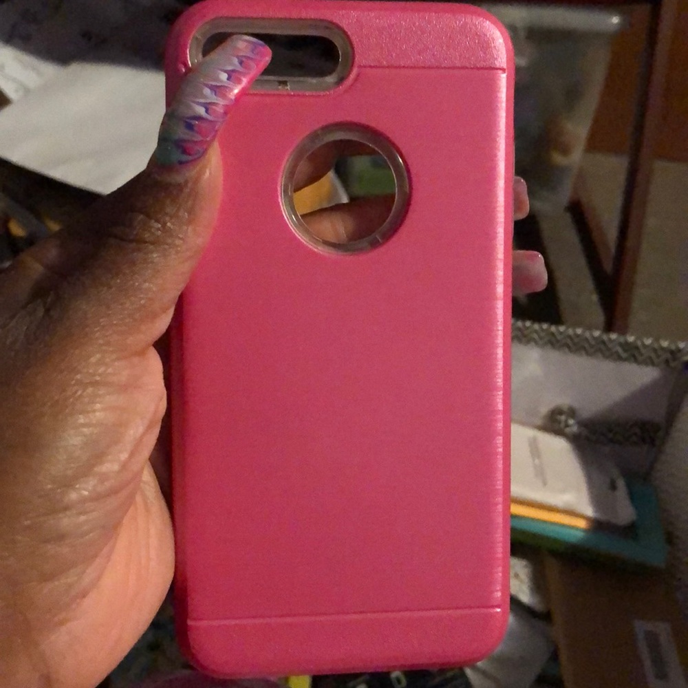 iPhone 7/8 Plus brushed pink case never used